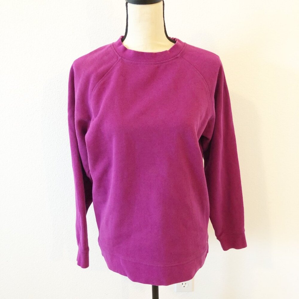 TOPSHOP Magenta Purple Crew Neck Sweatshirt Womens 6 Casual Basic Classic